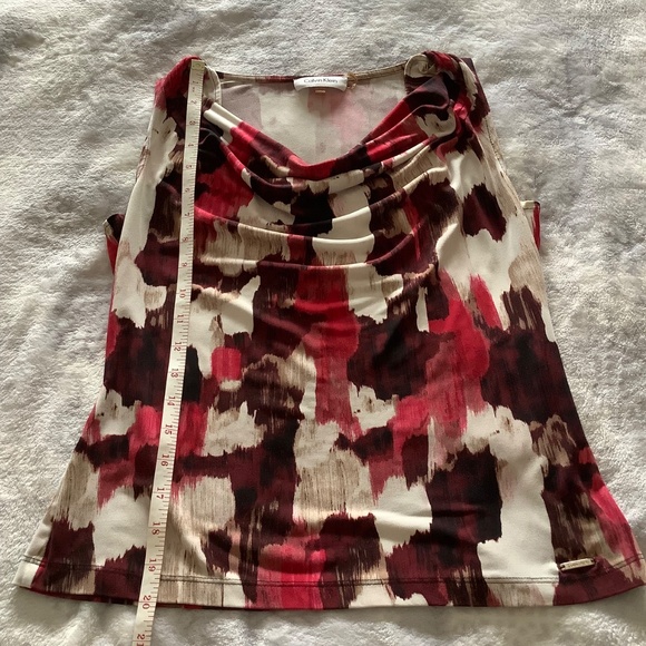 CALVIN KLEIN Sleeveless Cowl Neck Top - Picture 2 of 6